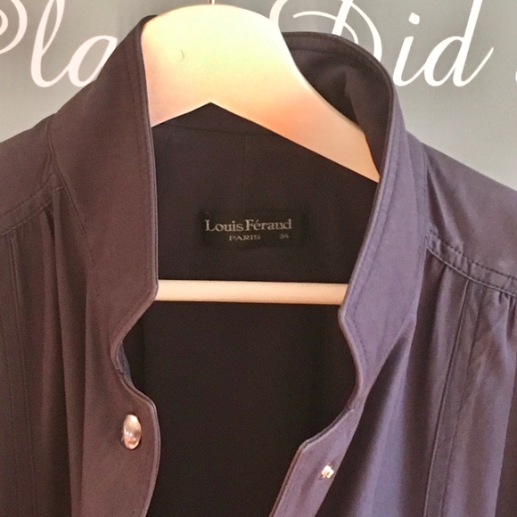 LOUIS FERAUD PARIS BLUE TRENCH COAT - Picture 3 of 3